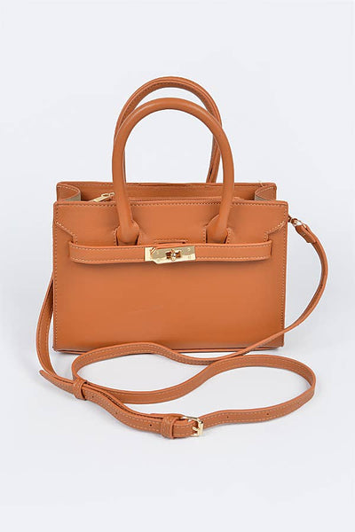 Double Handle Bag (Camel)