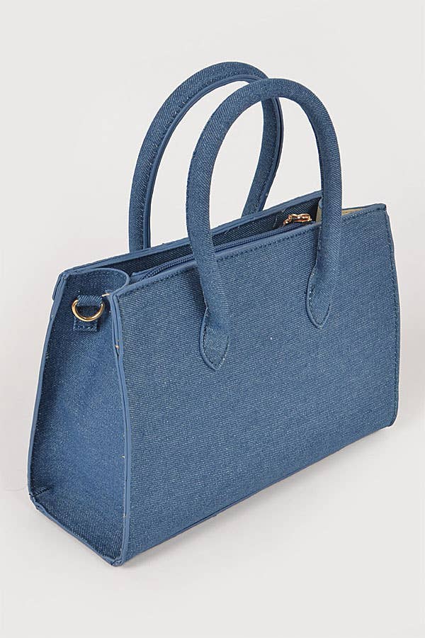 Double Handle Bag (Light Denim) – Ezina Beauty