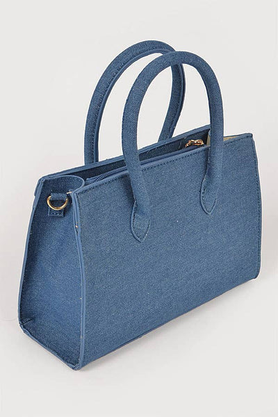 Double Handle Bag (Dark Denim)