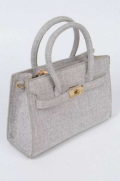 Double Handle Bag (Gray)