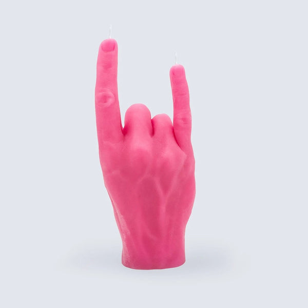 "You Rock" CandleHand Gesture Candle (PINK)