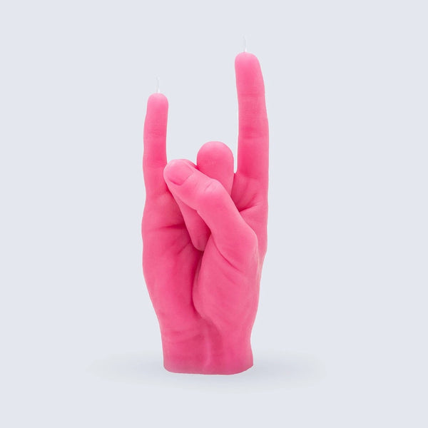 "You Rock" CandleHand Gesture Candle (PINK)