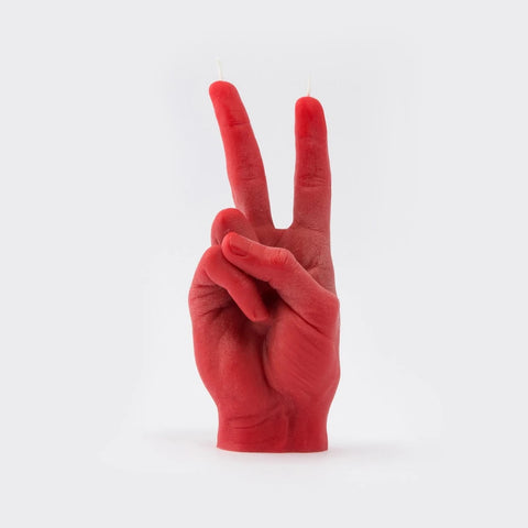 "Peace" CandleHand Gesture Candle (RED)