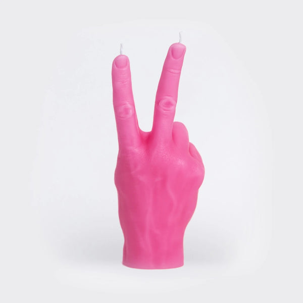 "Peace" CandleHand Gesture Candle (PINK)